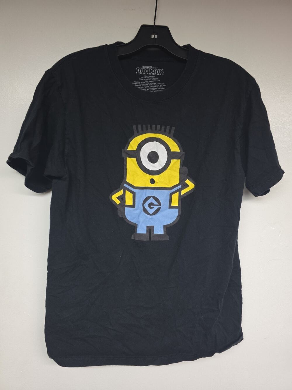 Minions The Rise of Gru Black Graphic T-Shirt Kevin Size Medium